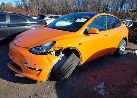 2022 Tesla Model Y Long Range Dual Motor All-Wheel Drive из США, поврежденный, VIN 7SAYGDEE9NF419986